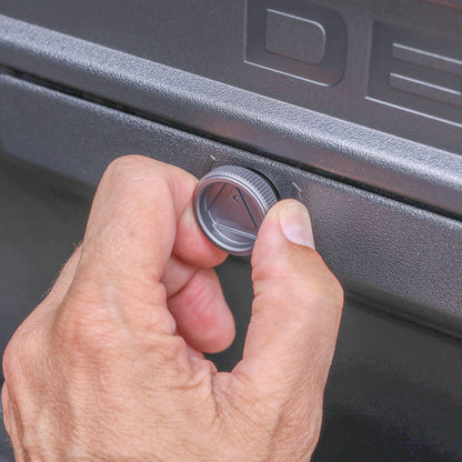 Warning Triangle Hatch Knobs for Land Rover Defender L663 - Gunmetal Grey