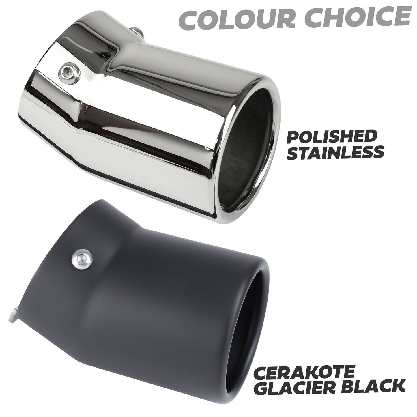 Exhaust Tips for Land Rover Defender L663 (for 65mm exhaust) - Cerakote Glacier Black