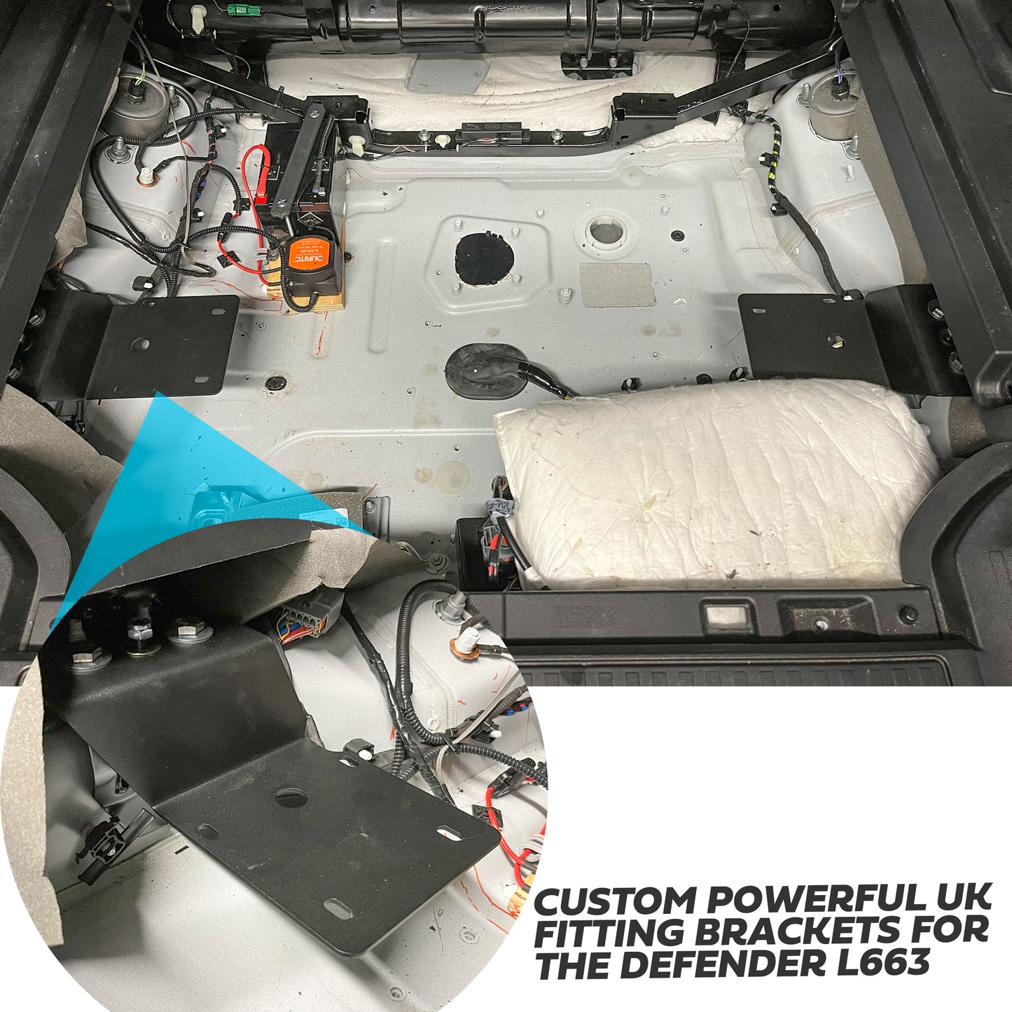 Genuine Land Rover Gun/Security Box + Custom Brackets for Defender L663(110)