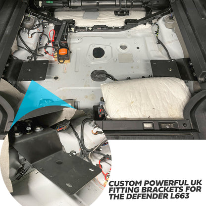 Genuine Land Rover Gun/Security Box + Custom Brackets for Defender L663(110)