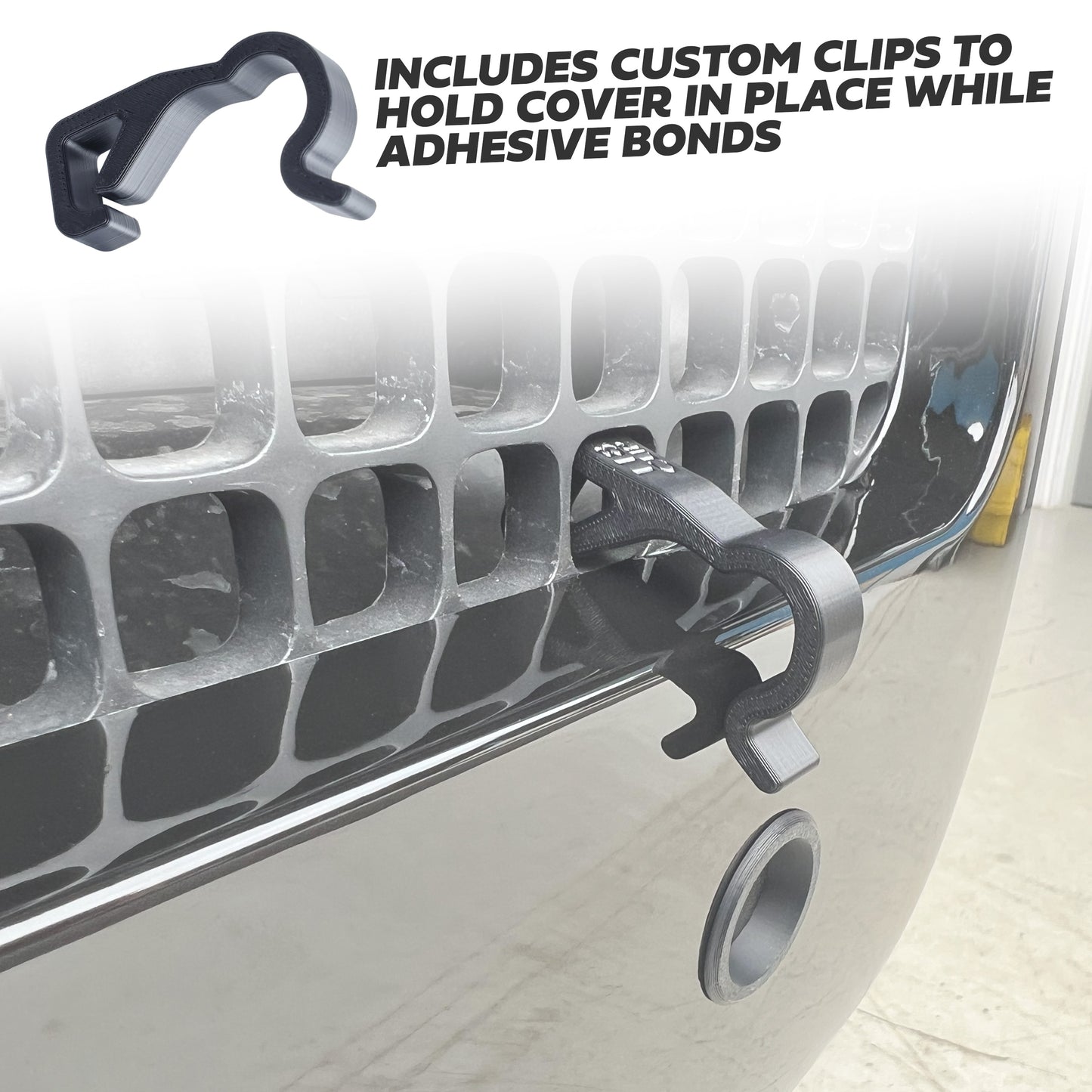 Front Bumper H-Panel Easy-Fit Cover for Land Rover Defender L663 - Satin Black
