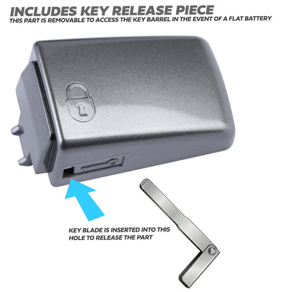 Door Handle 'Skins' for Range Rover Sport L320 2010-13 (with hole for button)  - Stornoway Grey