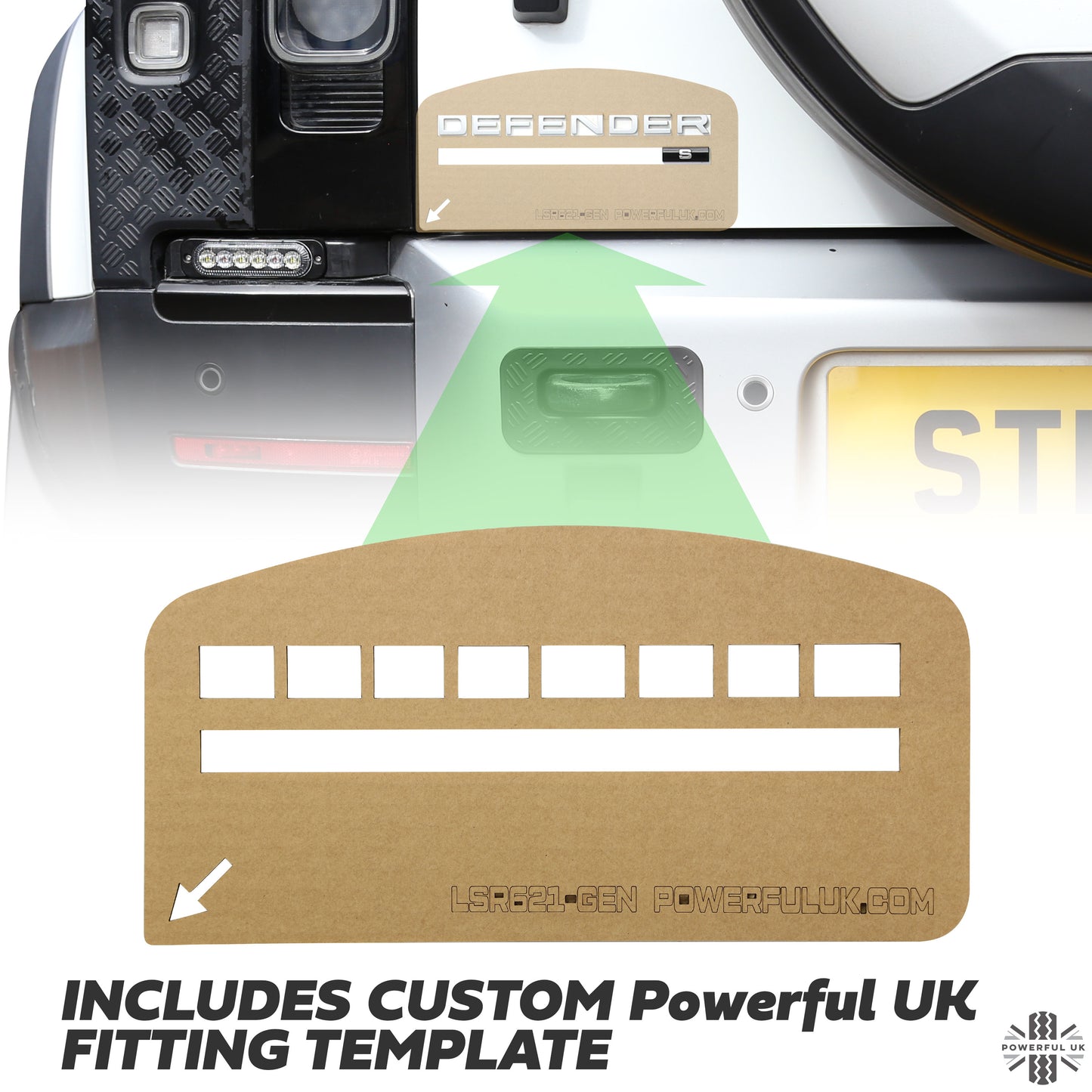 Tailgate Lettering - Shadow Atlas - for Land Rover Defender L663