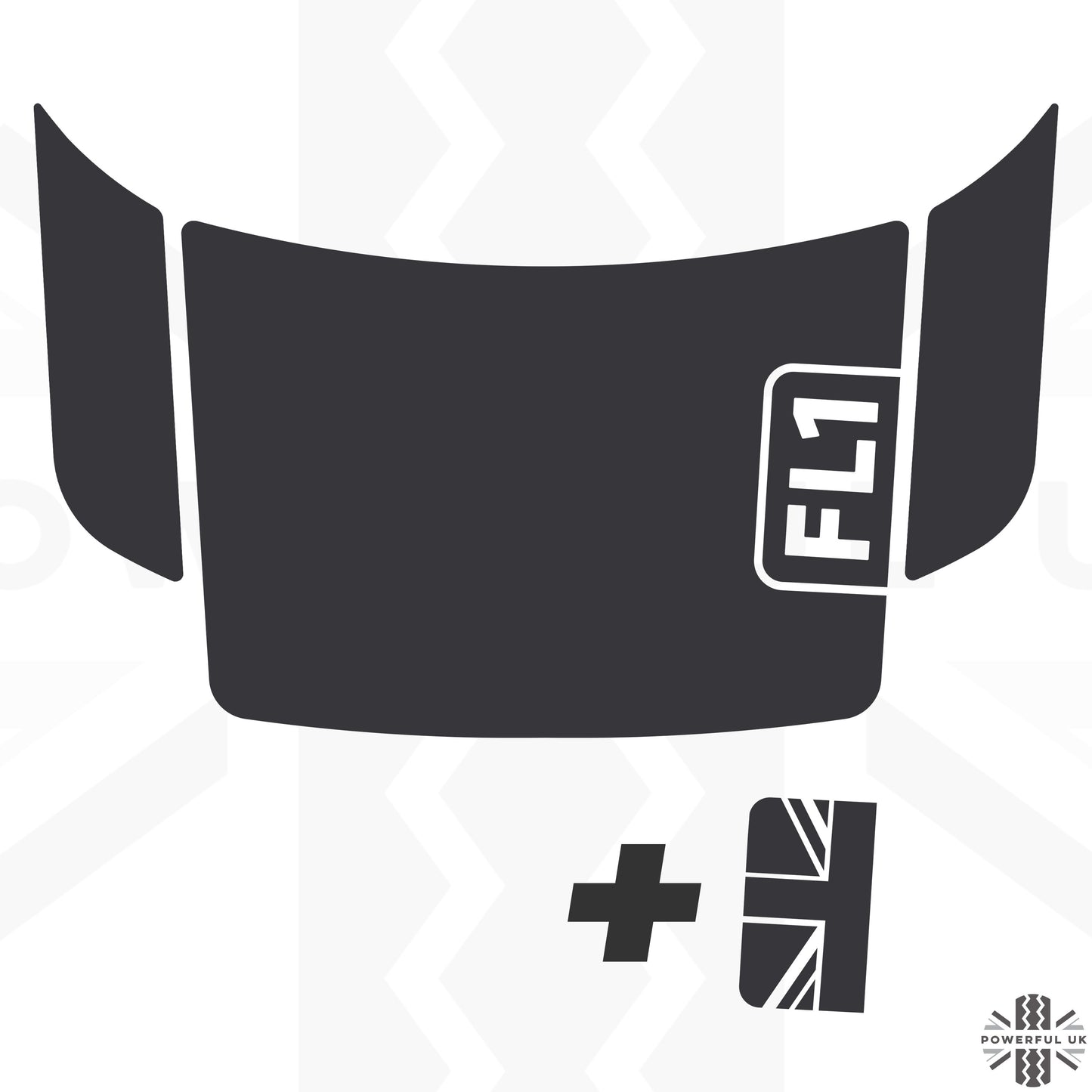 Bonnet Decal Set - FL1 & Union Jack Inserts - for Land Rover Freelander 1