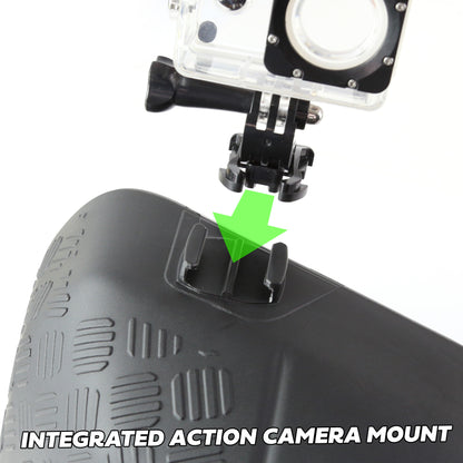 Extended Mirror Covers Chequer Plate  for Land Rover Defender L663 - with Action Camera Mount