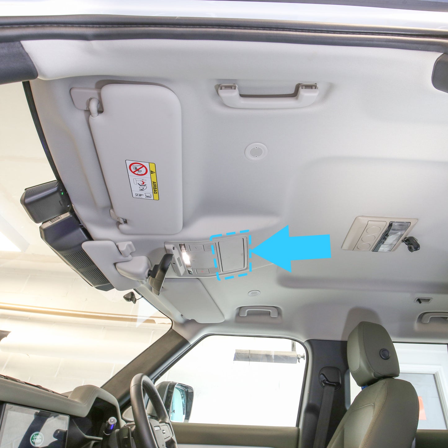 Sunglass Holder Retrofit Kit for Land Rover Defender L663 - Ebony Black