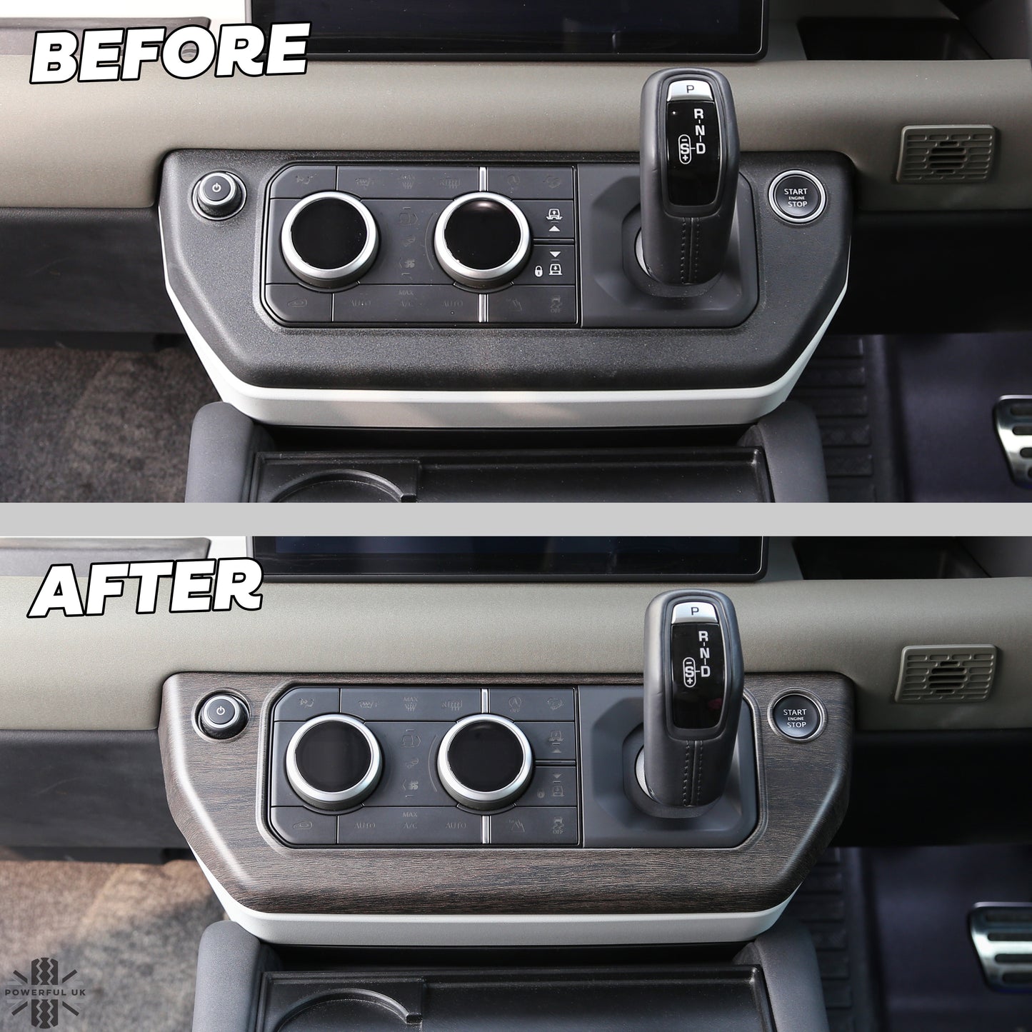 Centre Dash Cover Trim - Oak Wood - for Land Rover Defender L663