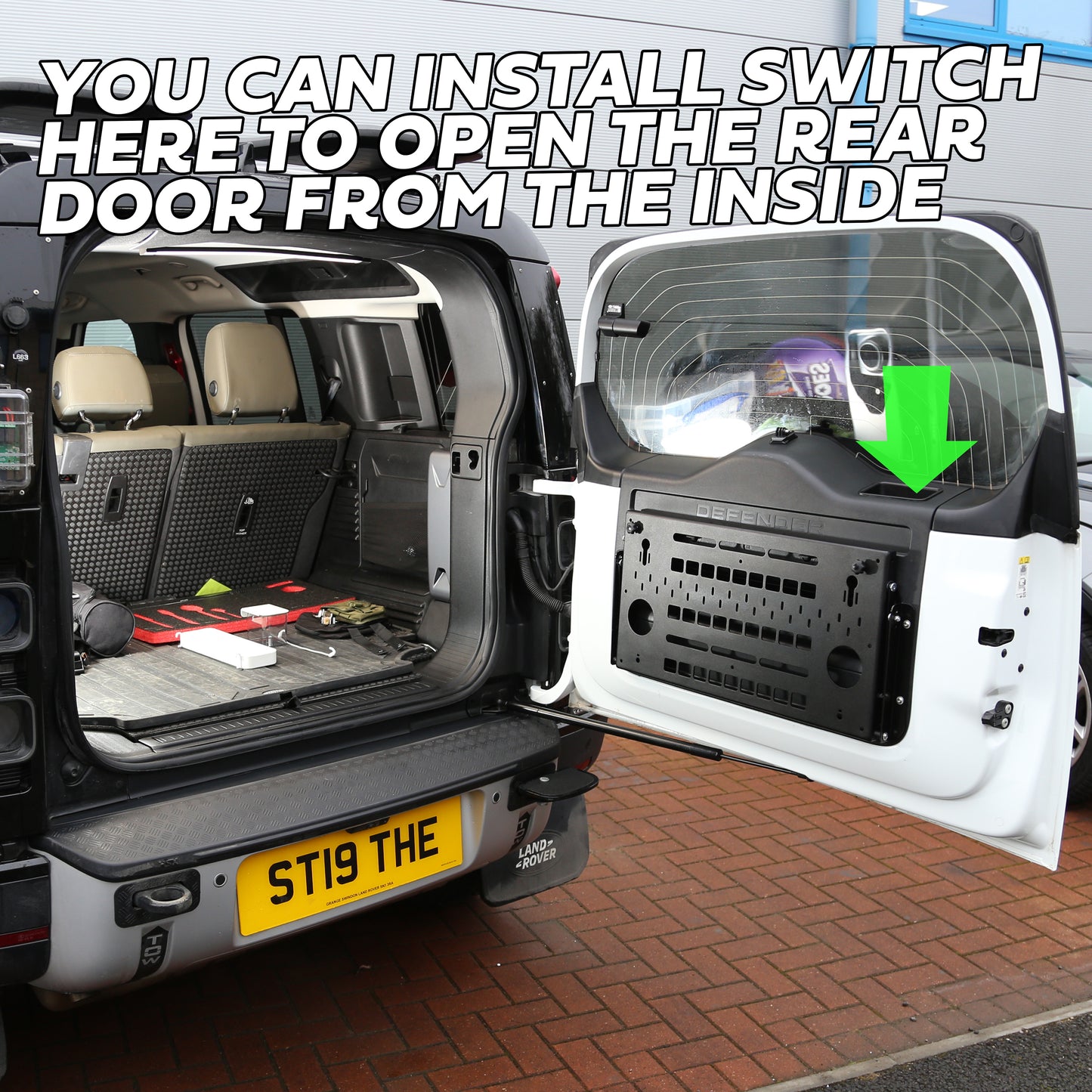 Rear Door Internal Release Kit (Loom+Switch) for Land Rover Defender L663