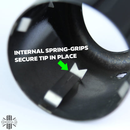 Round Exhaust Tips - PAIR for Land Rover Discovery Sport -   Stainless