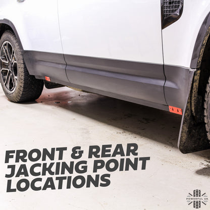 Jacking Point Marker Plate Kit - BLUE - for Land Rover Defender L663
