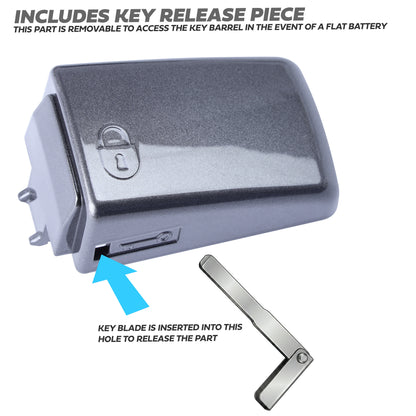 Door Handle 'Skins' for Land Rover Discovery 4 (with hole for button)  - Corris Grey