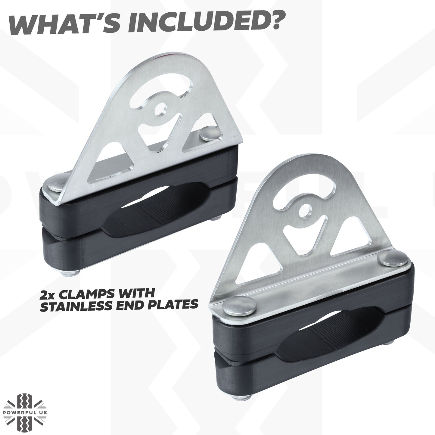 CROSS BAR Mount Clamp Kit for the Land Rover Discovery 5 - Kit D (Stainless)