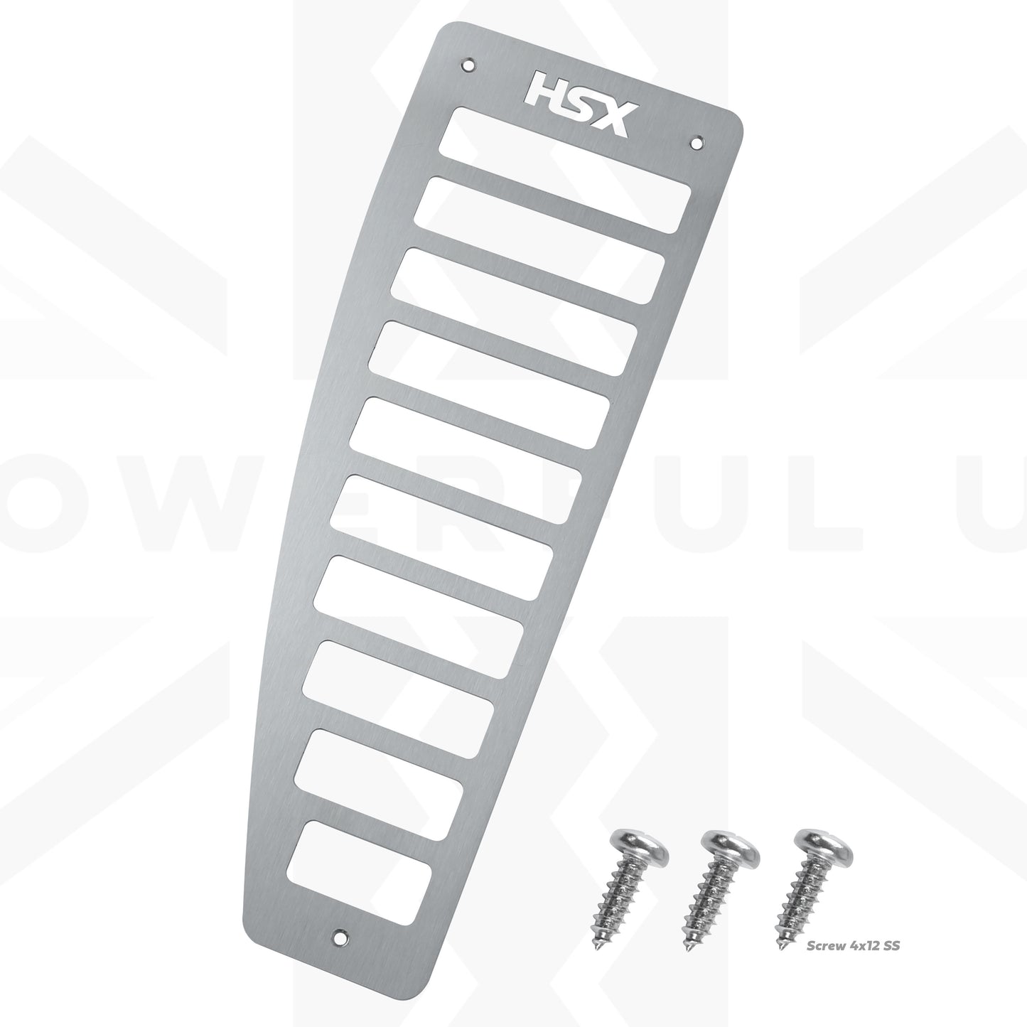 Footrest Plate in Brushed Stainless Steel for Land Rover Defender L663 - RHD