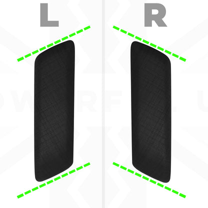 3pc Interior Door Pull Finishers (Genuine) in Dark Oak for Defender L663 110/130 - LHD
