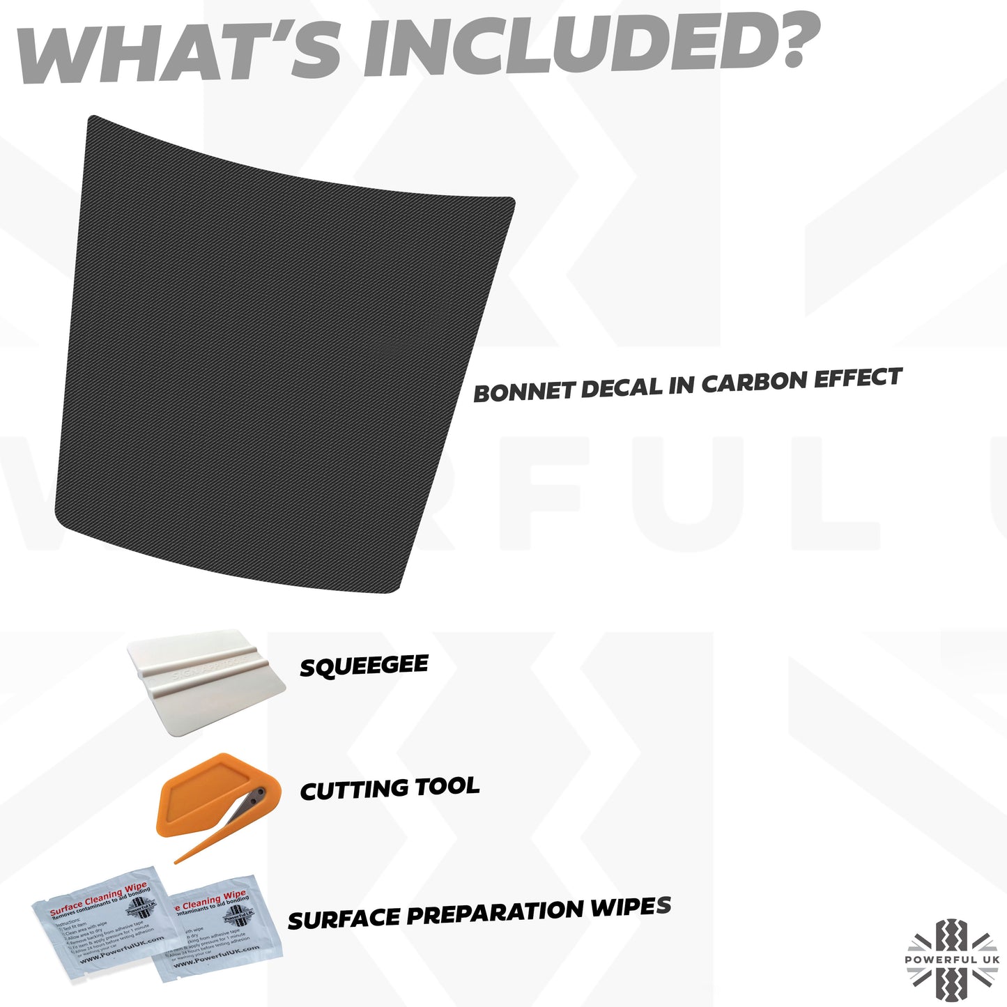 Bonnet Decal - Carbon Fibre for Range Rover Sport L320 (2005-13)