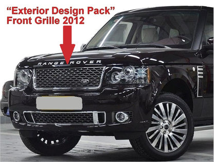 "Autobiography Style" Grille for Range Rover L322 2002-05 (with Square Headlights) - Black Silver Black