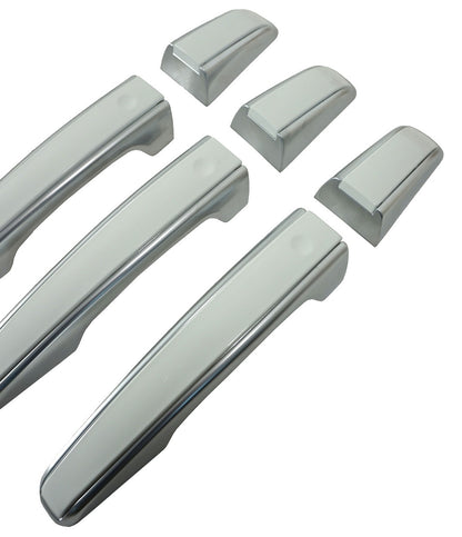 'Autobiography Style' Door Handles Skins in Silver & White for Land Rover Discovery Sport