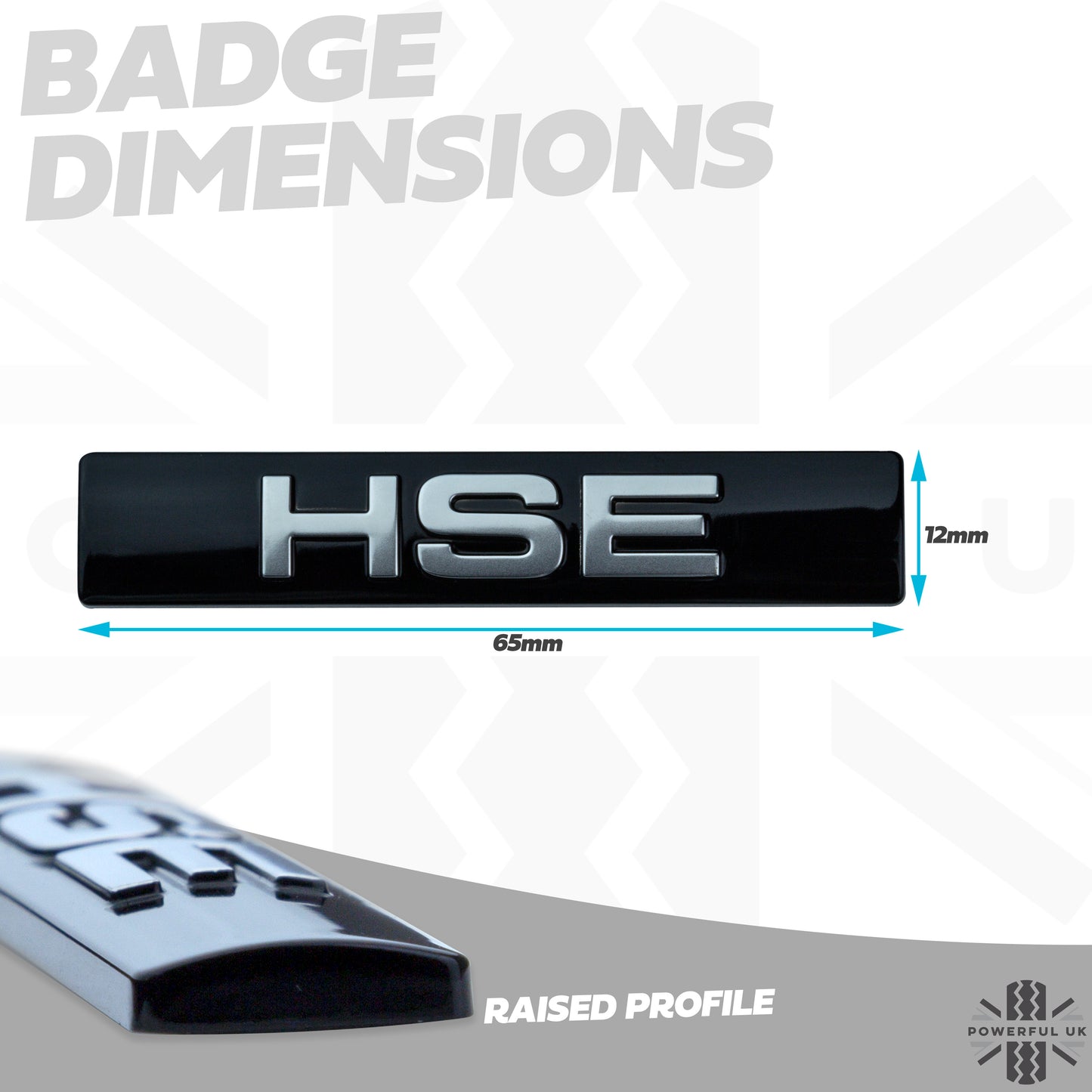 Rear Tailgate HSE Badge - Black - Genuine for Land Rover Discovery 5