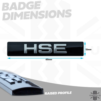 Rear Tailgate HSE Badge - Black - Genuine for Land Rover Discovery 5