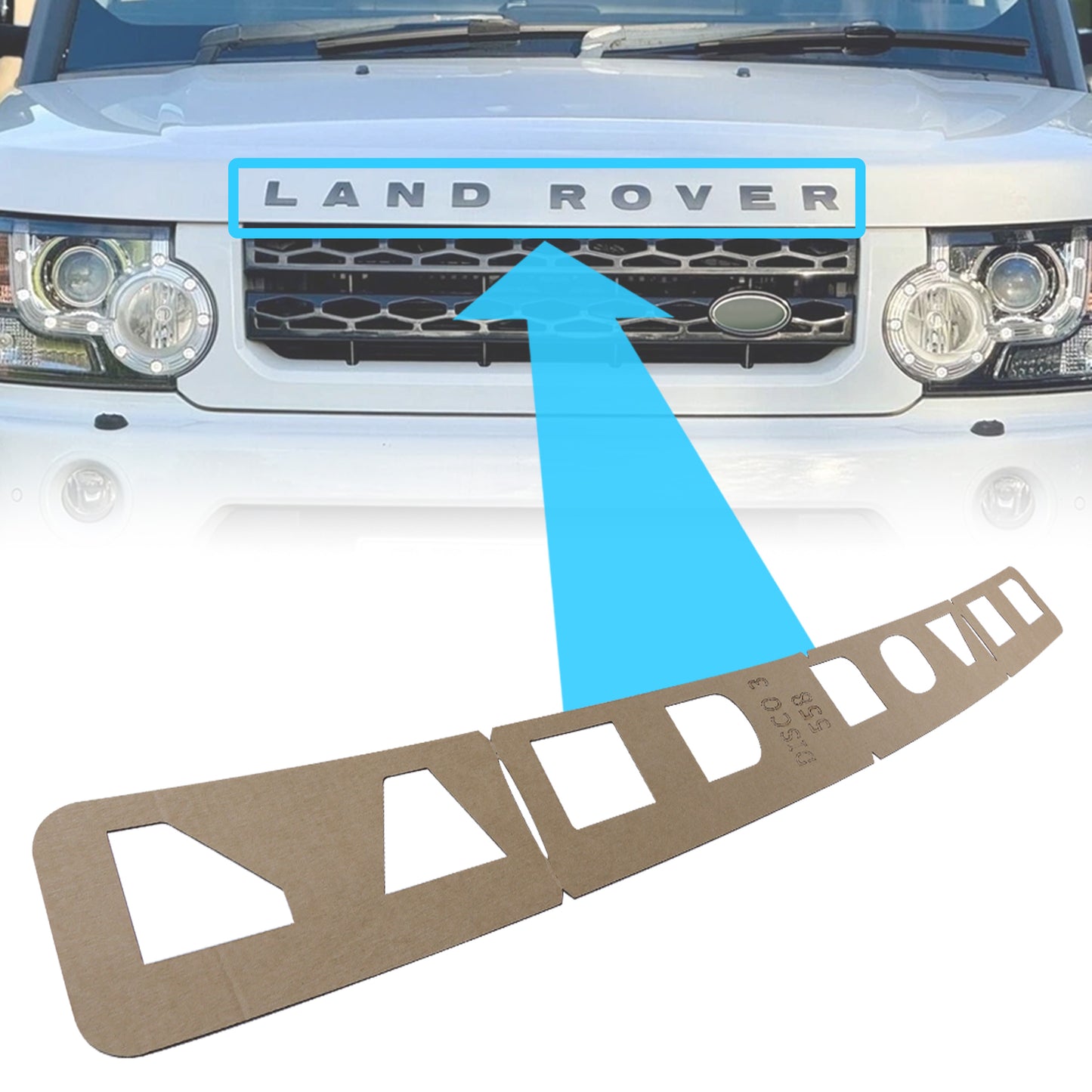 LAND ROVER Front Lettering Template for Land Rover Discovery 3/4