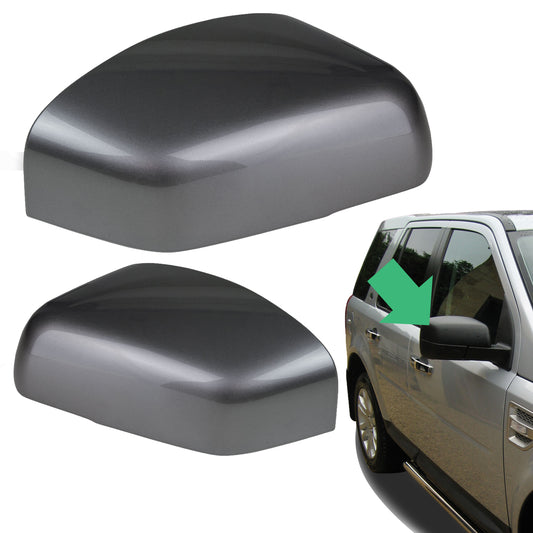 Top Half Mirror Covers for Land Rover Freelander 2 (07-09 Mirrors) - Stornoway Grey