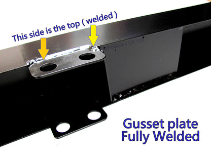 Front Bumper - Black Painted Steel - for Land Rover Defender