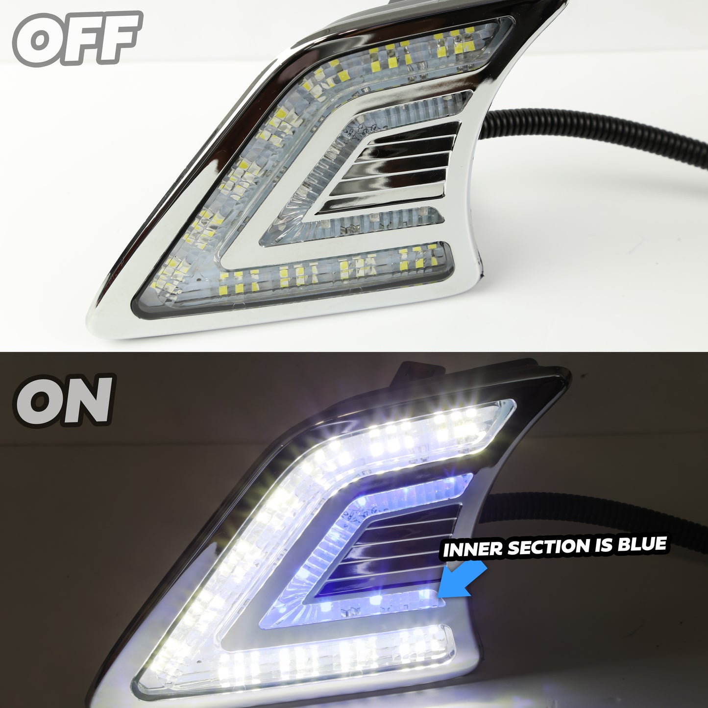 Toyota Hilux Mk7 (2011-15) Front Bumper Vent LED Light Kit