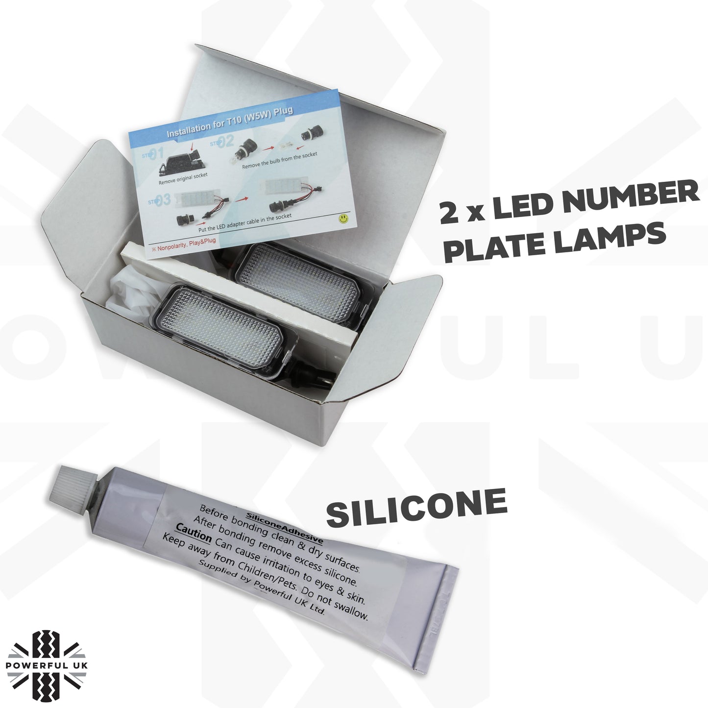 Rear Bumper LED Number Plate Lights for Ford Ranger (2012 on)