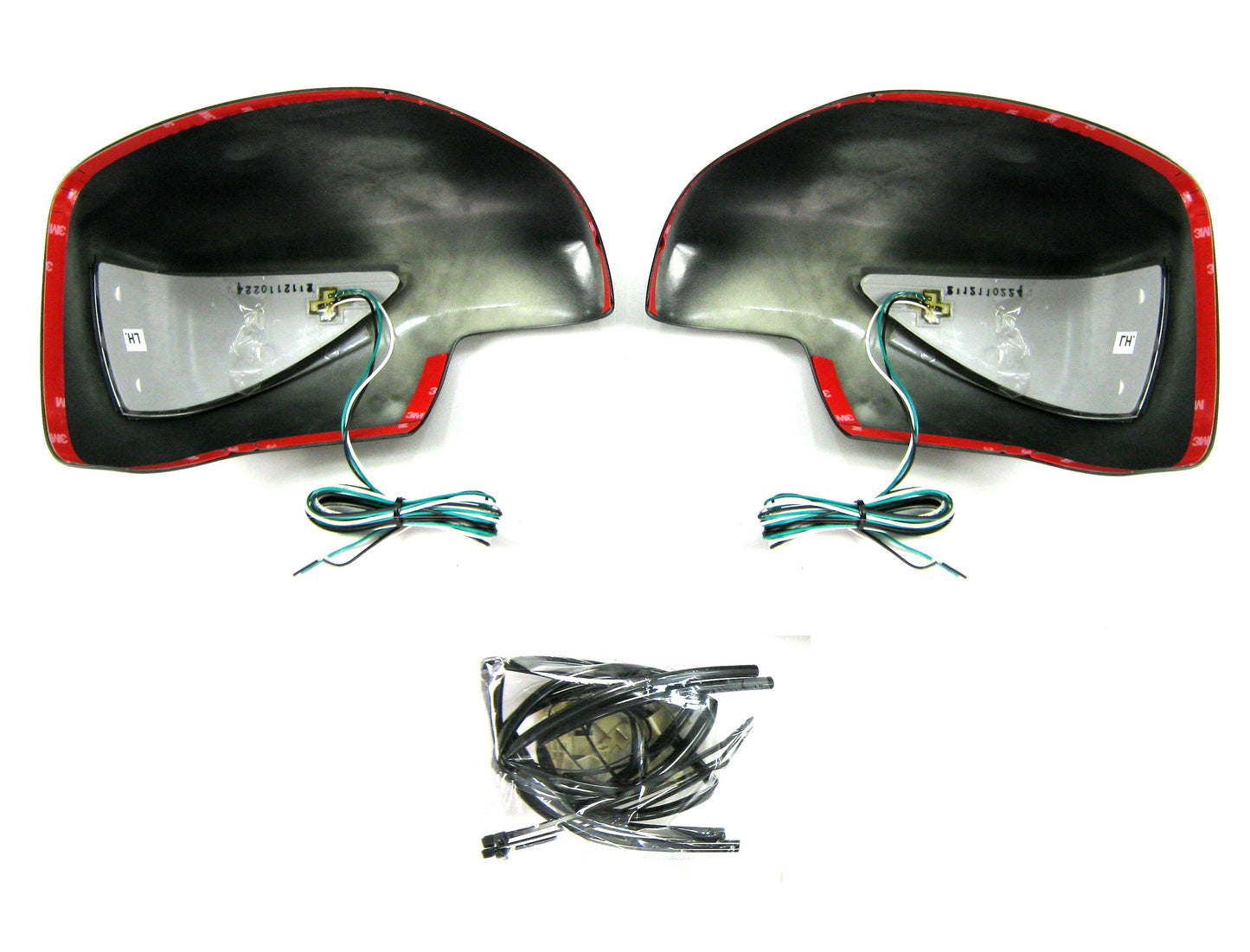 Full Mirror Covers With LED for Range Rover L322 (05-09 Mirrors) - Gloss Black