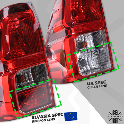 Rear Light - LH - for Toyota Hilux Mk8 Revo (2016 on) - EU Spec With Fog