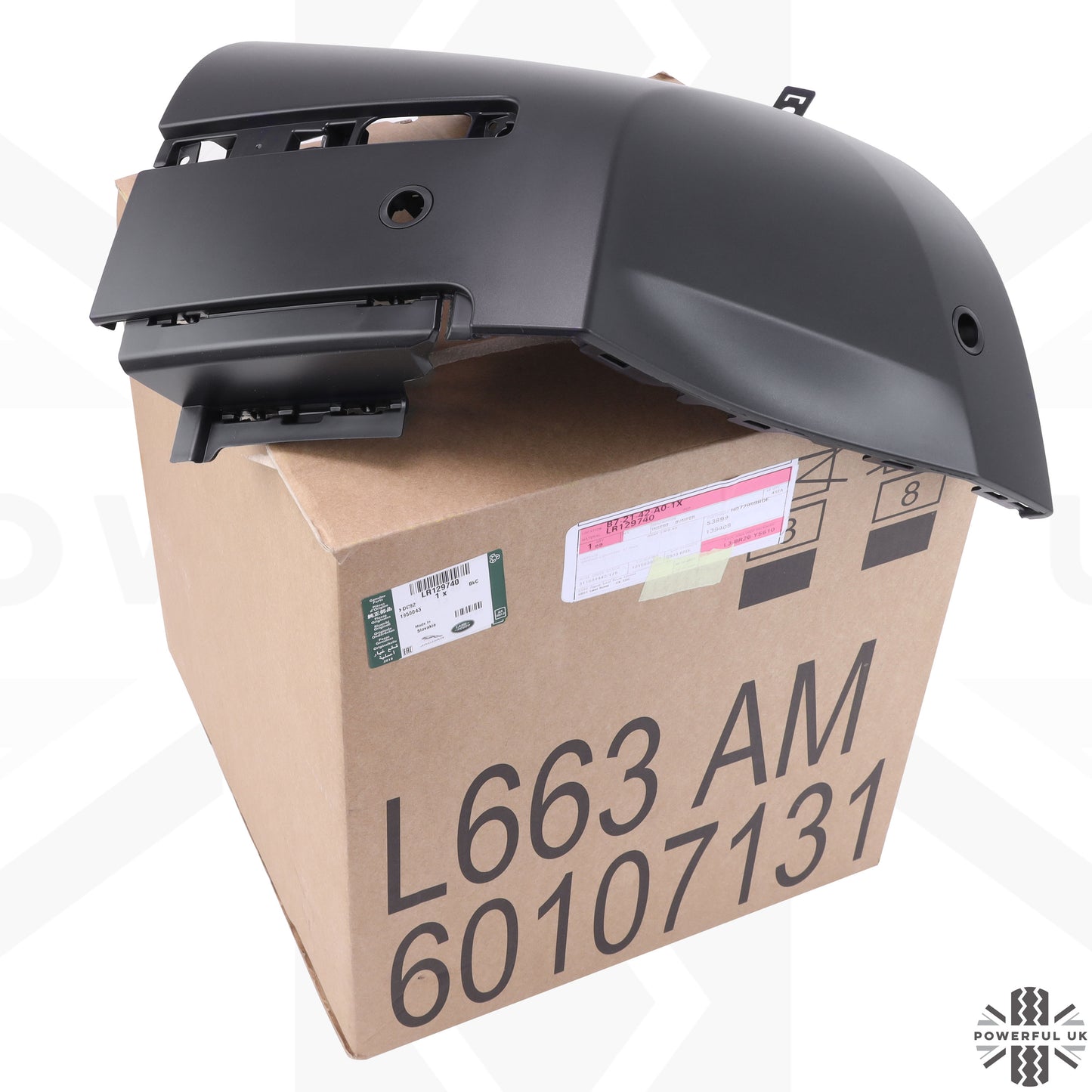 Rear Bumper Corner 'Genuine' for Land Rover Defender L663 in Textured Plastic - LEFT