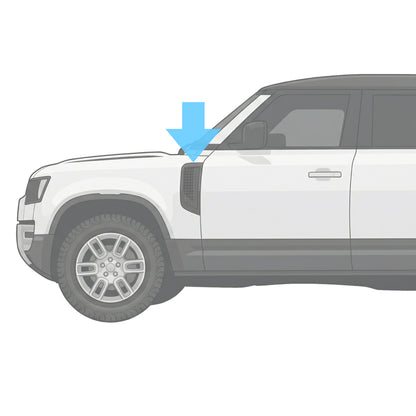 Genuine 2026MY Side Vent for Land Rover Defender L663 - TAKE OFF - Gloss Black - PAIR