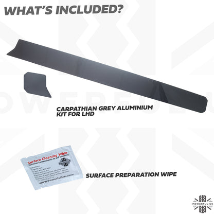 Aluminium Dashboard Fascia Panel Kit for Land Rover Defender L663 (LHD) - Carpathian Grey