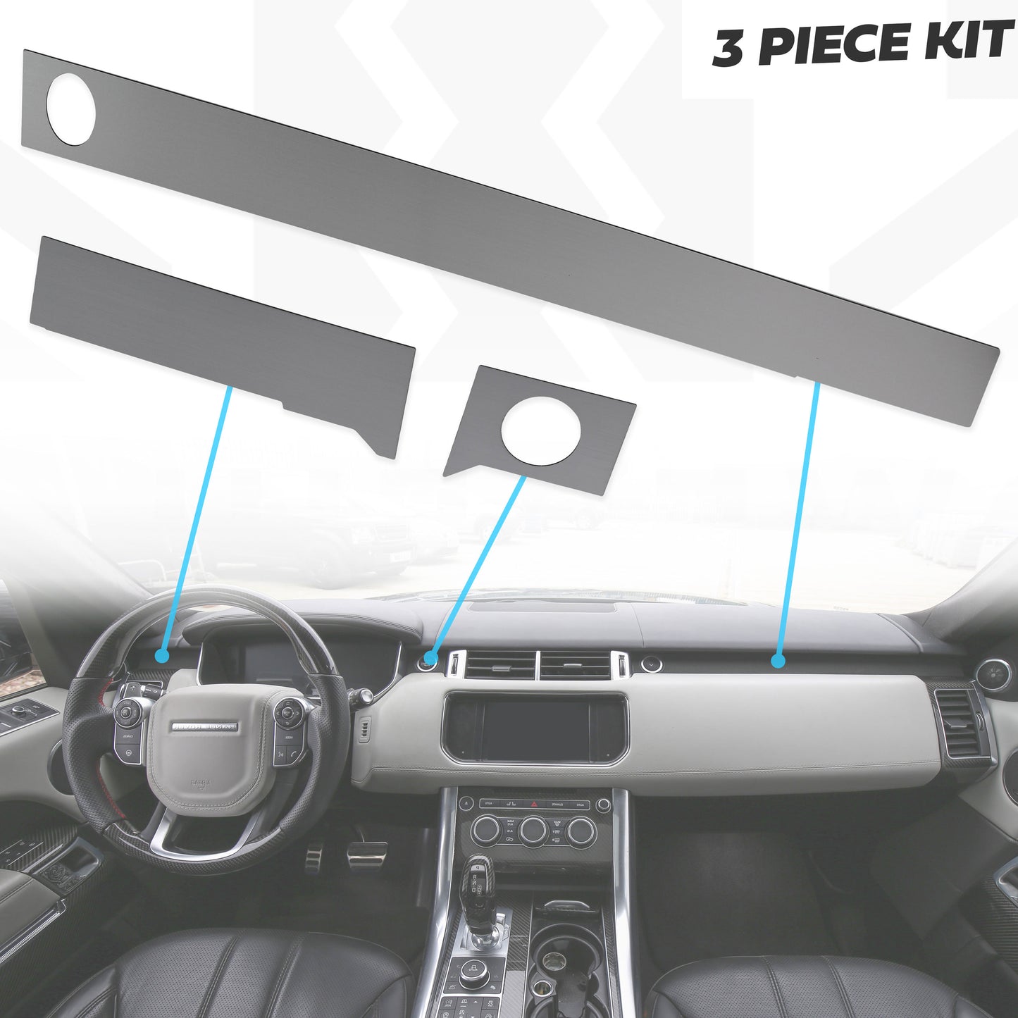 Dash Insert Kit - Range Rover Sport L494 (LHD) - Brushed Aluminium LHD