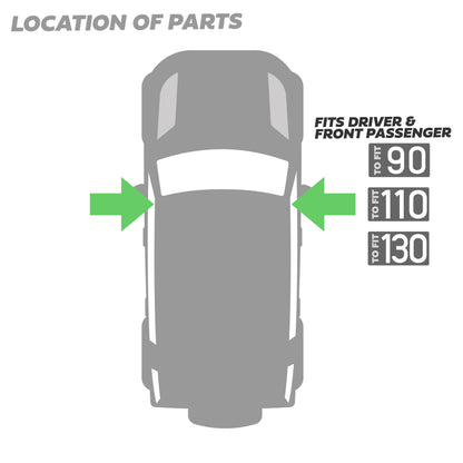 2x Roof Grab Handles for Land Rover Defender L663 - for FRONT handles