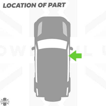 Genuine 'Defender' Scuff Plate for Land Rover Defender L663 Grey - Front Right