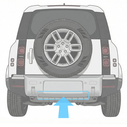 Rear Bumper Tow Eye Cover for Land Rover Defender L663 - Gloss Black