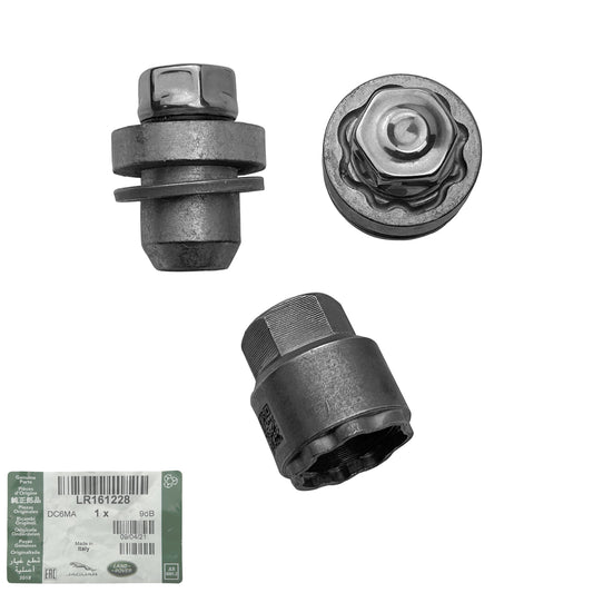 Genuine Locking Wheel Nut Key + 2x Locking Nuts Kit for Land Rover Defender L663