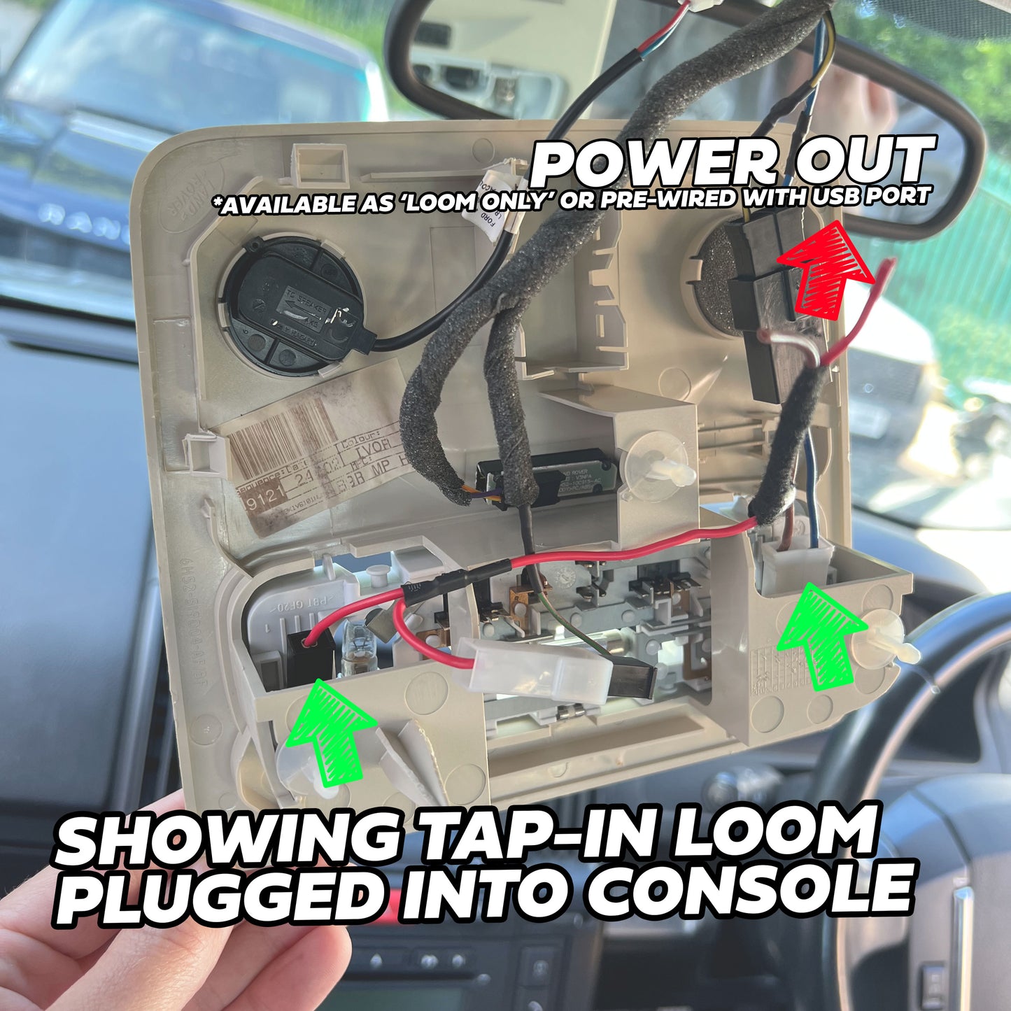 Overhead Console 'Dashcam' Power Tap-in Loom for Ford Fiesta MK5 / MK6 / MK7