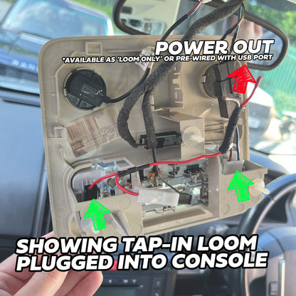 Overhead Console 'Dashcam' Wiring Kit - Tap-in Loom + USB-C Adapter for Freelander 2 (2007-2012)