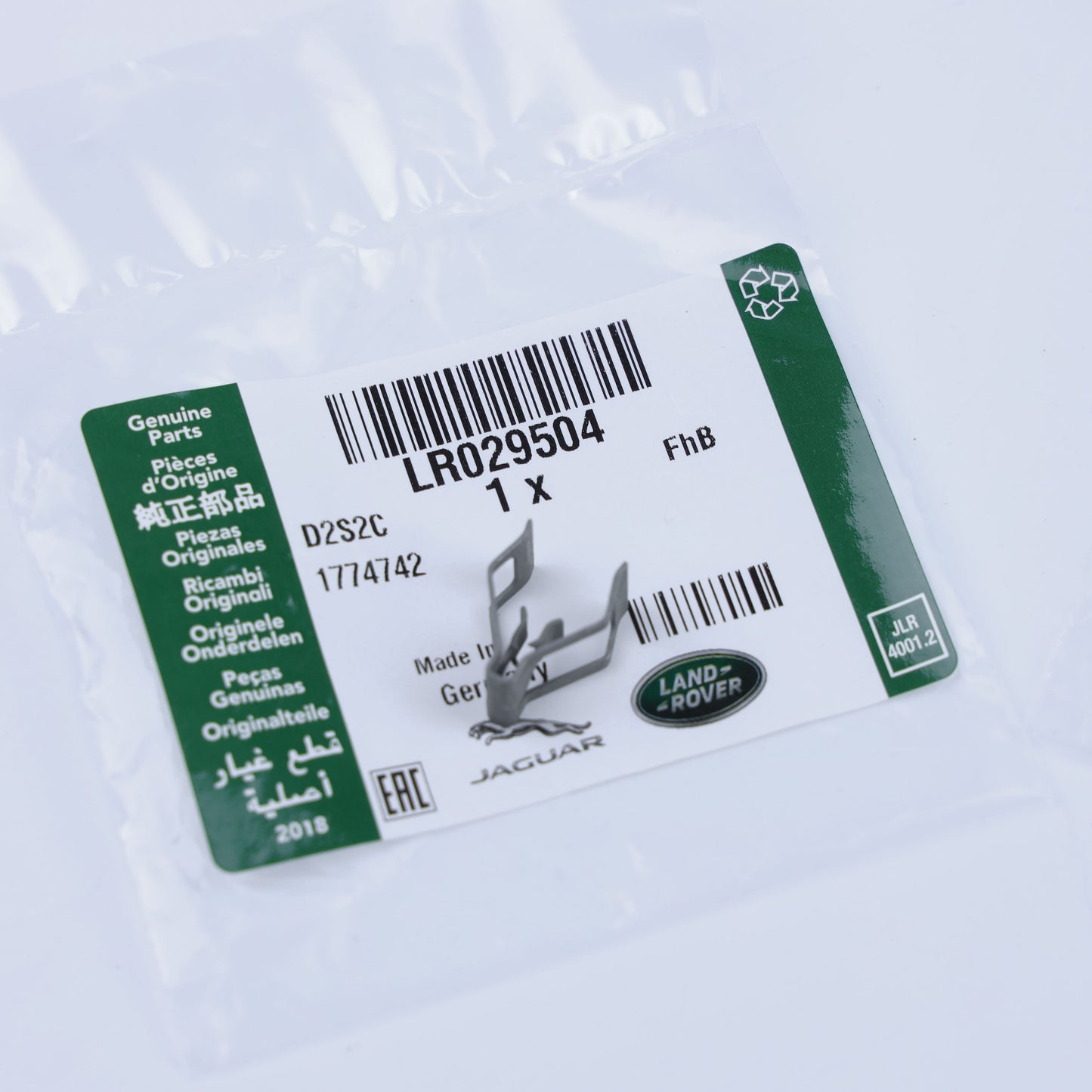 2x Metal Trim Clips for Overhead Console for Range Rover Sport L494