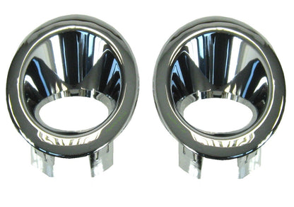 Front Bumper Fog Lamp Bezels in Chrome for Land Rover Freelander 2 - PAIR