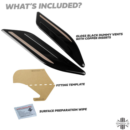 Dummy Bonnet Vents - 'Black & Copper' for Land Rover Discovery 5