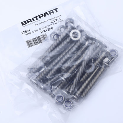 Door Hinge Stainless Steel Fitting Kit - Rear - for Land Rover Classic Defender