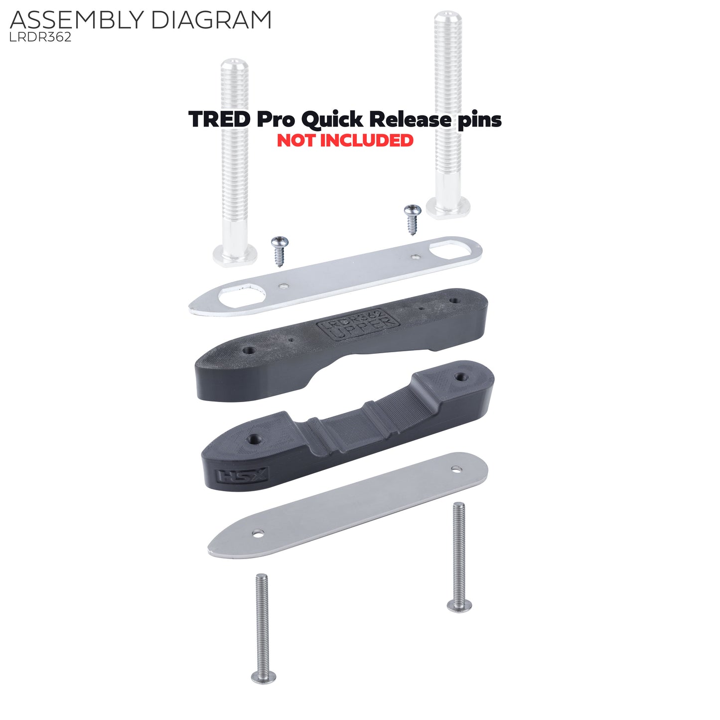 Recovery Board Roof Mount Kit for Land Rover Defender L663 - for ARB Tred Pro