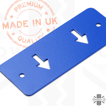 Jacking Point Marker Plate Kit - BLUE - for Land Rover Defender L663