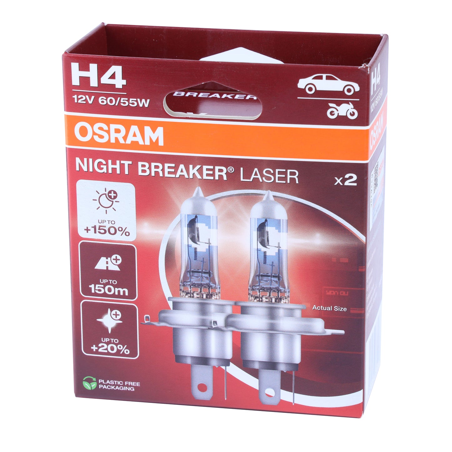 OSRAM H4 High Power "Night Breaker LASER" Bulbs - Pair