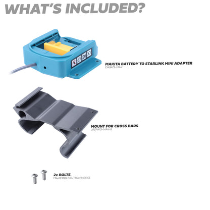 Makita Battery Mount for Starlink Mini Land Rover Defender L663 Cross Bars