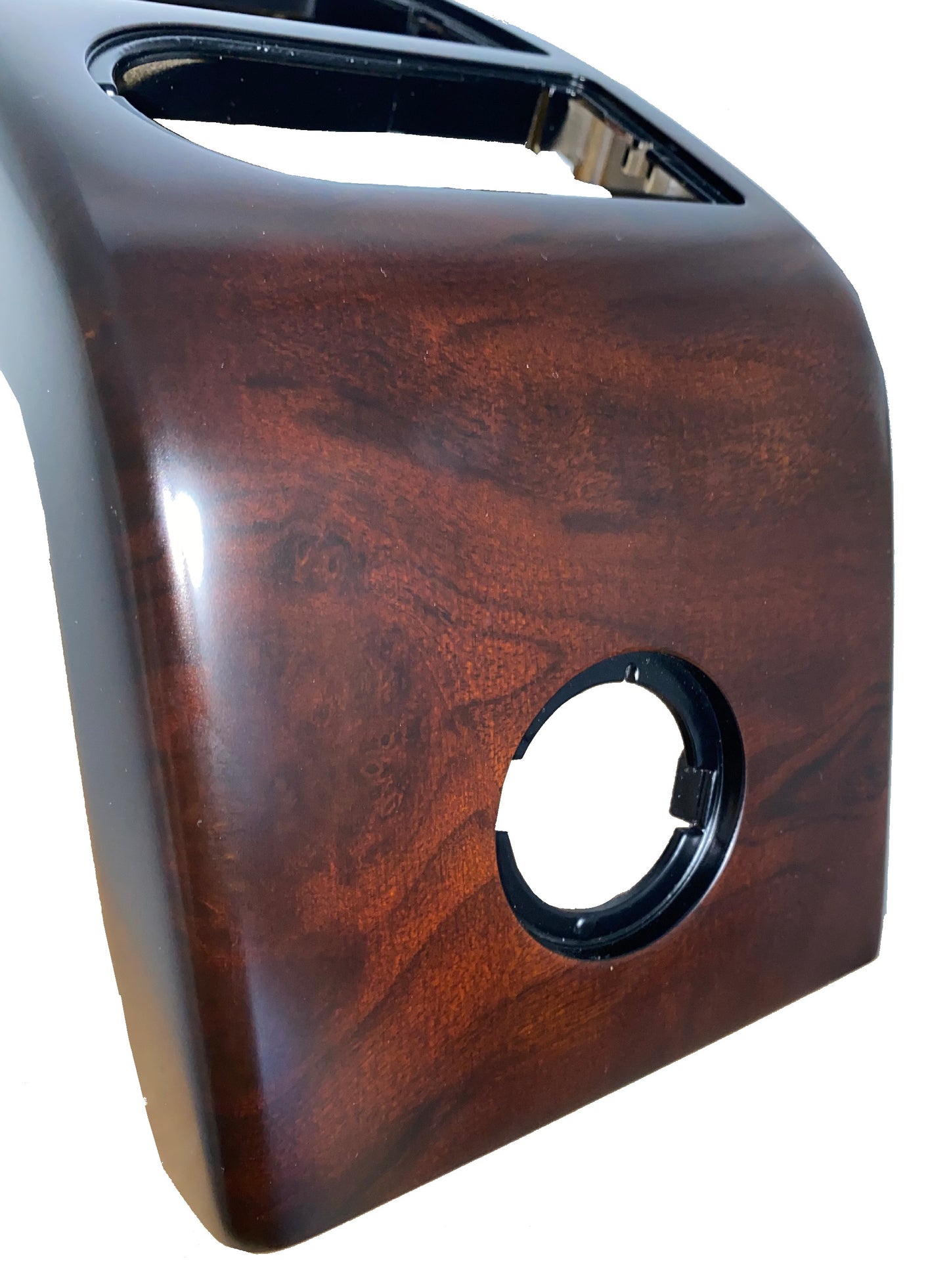 Dash End Panel (Left) - finished in Maroon Burr Walnut Wood - With Light for Range Rover L322