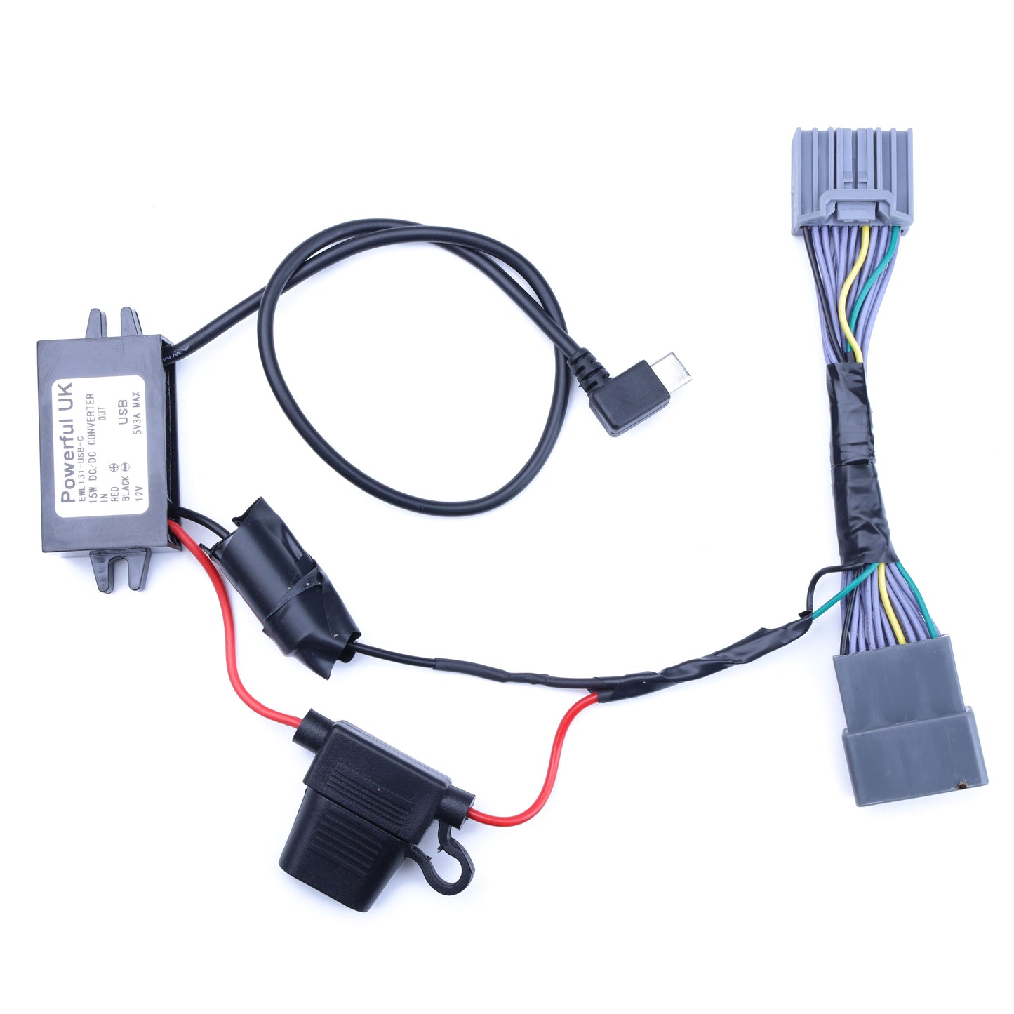 Dash Cam Hardwire Kit For Jaguar XF with EARLY overhead console - USB-C